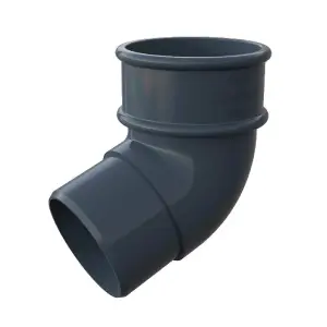 Anthracite Grey Round Downpipe 112.5 Degree Offset Bend, Freeflow Rain Water Systems