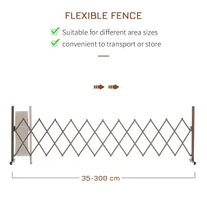 Outsunny Expanding Trellis Fence Freestanding Aluminum Alloy Movable Fence Foldable Garden Screen Panel Pet Safety Fence