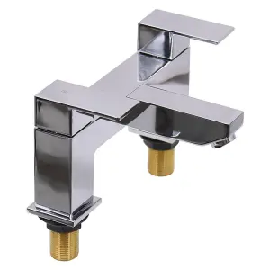 Rinse Bathrooms Two-Handled Bath Filler Tap Chrome