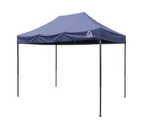 All Seasons Gazebos 3x2 Fully Waterproof Pop up Gazebo With Accessories Navy Blue