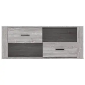 Berkfield TV Cabinet Grey Sonoma 100x35x40 cm Engineered Wood