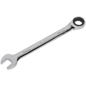 19mm Chrome Vanadium Ratchet Combination Spanner with 72-Tooth Design