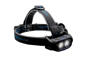 NightSearcher HT800  ,  850 Lumens  4xAA Head Torch with Automatic Proximity Beam Adjustment