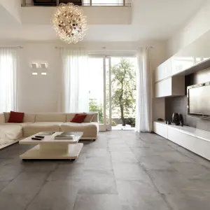 GoodHome Classy Grey Concrete effect Composite Click flooring, 1.95m²