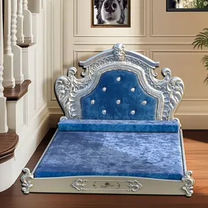 Eckard Velvet Pet Bed Blue /  63.5cm H x 90cm W x 116cm D