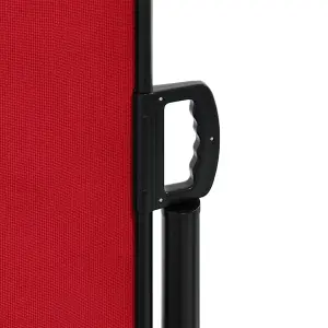 Berkfield Retractable Side Awning Red 200x600 cm