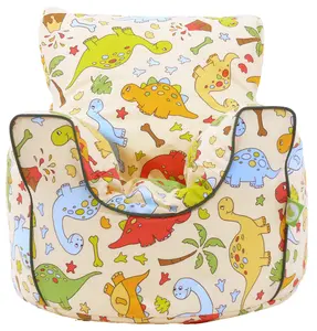 Cotton Dinosaur Bean Bag Arm Chair Toddler Size