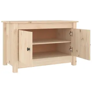 Berkfield Shoe Cabinet 70x38x45.5 cm Solid Wood Pine