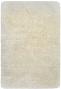 Soft Washable Collection Plain Design Shaggy Rug in Ivory  SA-01