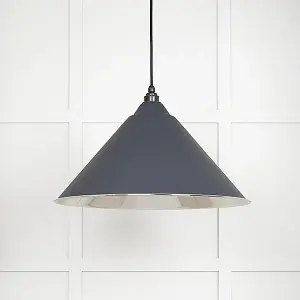 Smooth Nickel Hockley Pendant in Slate