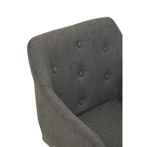 Interiors by Premier Brent Tufted Grey And Black Home Office Chair