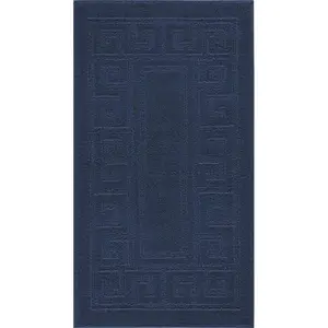 Millfield Greek Key Door Mat Navy / 80cm W x 300cm L