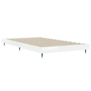 Berkfield Bed Frame High Gloss White 90x190 cm 3FT Single Engineered Wood