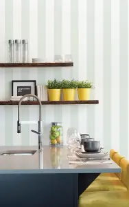 Galerie Smart Stripes 3 Green Surface Stripe Smooth Wallpaper