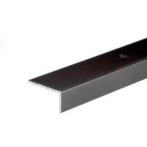 Anodised aluminium anti non slip stair edge nosing trim 900mm x 20mm x 40mm A33 black