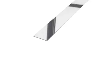 ILCOM decorative profile I 38mm x 2700mm x 0.65mm Silver Polished Stainless Steel