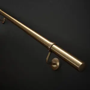 Rothley Antique Brass Stair Hand Rail Kit 2.4M