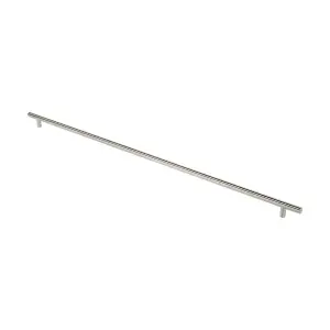 Straight T Bar Pull Handle 1800 x 30mm 1630mm Fixing Centres Satin Steel