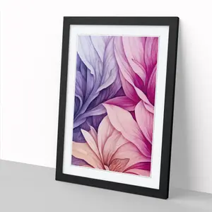 FRM-V0523-827X Floral Pastels - Picture Frame Print Oak Framed / 64cm H x 46cm W