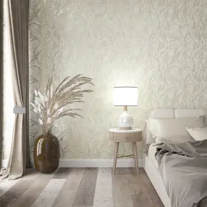 Galerie The New Design Book Textures Metallic Beige Graphic Swirls Wallpaper Roll