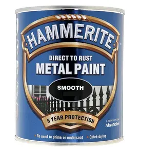 Hammerite - Smooth Direct To Rust Metal Paint - 5 Litres - Silver