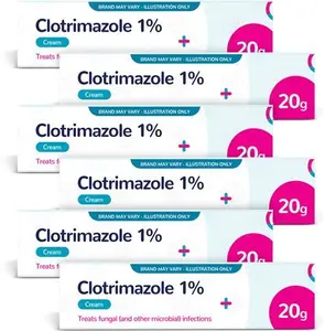 Clotrimazole Cream 1% - 20G - 6 Pack (Brand May Vary)