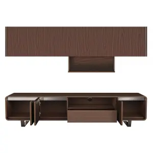 AVF Marquis 2m TV Stand, for TVs up to 95" - Walnut