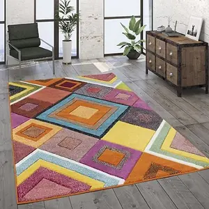 Wadan Multicolor Rug 160x230cm Durable Geometric Soft Indoor Living Room Rugs Rectangular