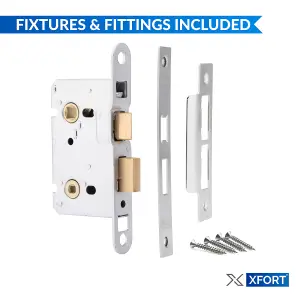 XFORT Polished Chrome Bathroom Lock 65mm