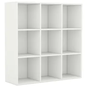 Berkfield Book Cabinet White 98x30x98 cm Engineered Wood