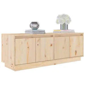 Berkfield TV Cabinet 110x34x40 cm Solid Wood Pine