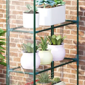 Outsunny Walk In Greenhouse Garden Clear PVC Frame Shelves Reinforced Plant Grow