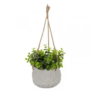 Artificial Eucalyptus Plant Hanging Pot Basket