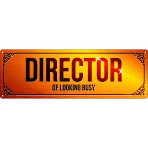 Grindstore Director Of Looking Busy Plaque Orange/Black (One Size)