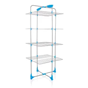 Minky Silver effect 3 tier Foldable Laundry Airer, 30m