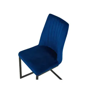 Caldicott Upholstered Dining Chair (Set of 2) Blue