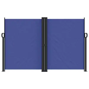 Berkfield Retractable Side Awning Blue 160x600 cm