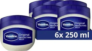 Vaseline Original Petroleum Jelly Moistruiser Skin Care For Cracked, Dry Skin And Eczema Relief 6X 250 Ml