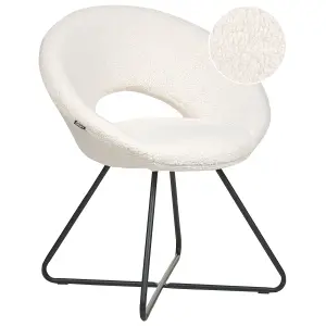 Dining Chair RACHEL Boucle White