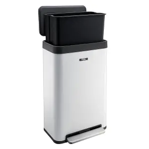 Cooks Professional Kitchen Pedal Bin Rubbish Waste Bin Recycling Wide Single Pedal 65L