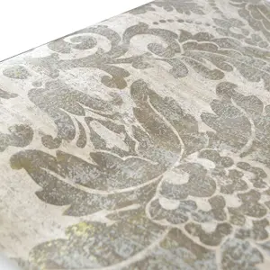 Fine Decor Insignia Taupe Tarnished Floral Damask Wallpaper Paste The Wall