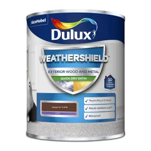 Dulux Weathershield Hazelnut truffle Satinwood Exterior Metal & wood paint, 750ml