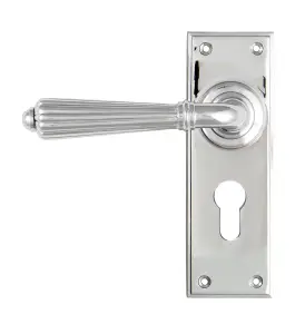 From The Anvil Polished Chrome Hinton Lever Euro Lock Set