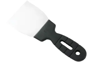 Toolty Filling Taping Spatula with Plastic Handle 80mm Stainless Steel for Plastering Rendering Finishing DIY