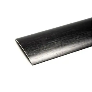 2.7m Superior Brushed Black Self Adhesive Euro Cover Door Plate Threshold