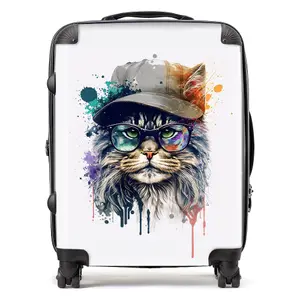 Maine Coon Cat Splashart Suitcase - Large