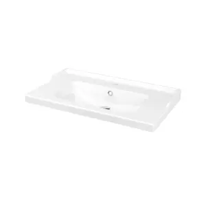 GoodHome Imandra White Wall-mounted Vanity unit & basin set - Includes Lana basin (W)804mm