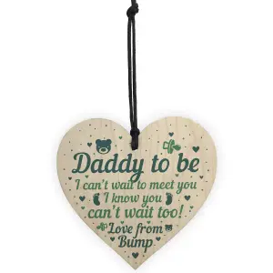 Red Ocean Daddy To Be Gifts Card From Bump Wooden Heart Daddy Christmas Presents Gifts For Dad