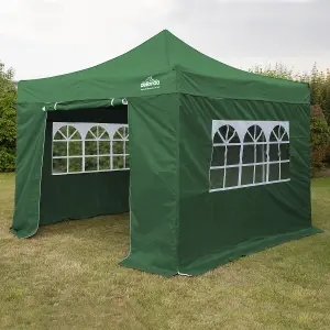 Dellonda Premium 3x3m Pop-Up Gazebo & Side Walls with Carry Bag, Stakes & Weight Bags