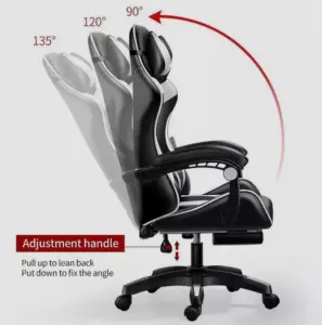 Roll over image to zoom in        Gaming Chair Ergonomic Computer Chair Office Chair Desk Swivel Chair Adjustable Reclining Footr